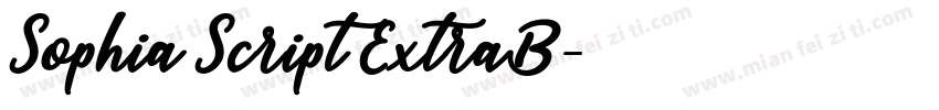 Sophia Script ExtraB字体转换